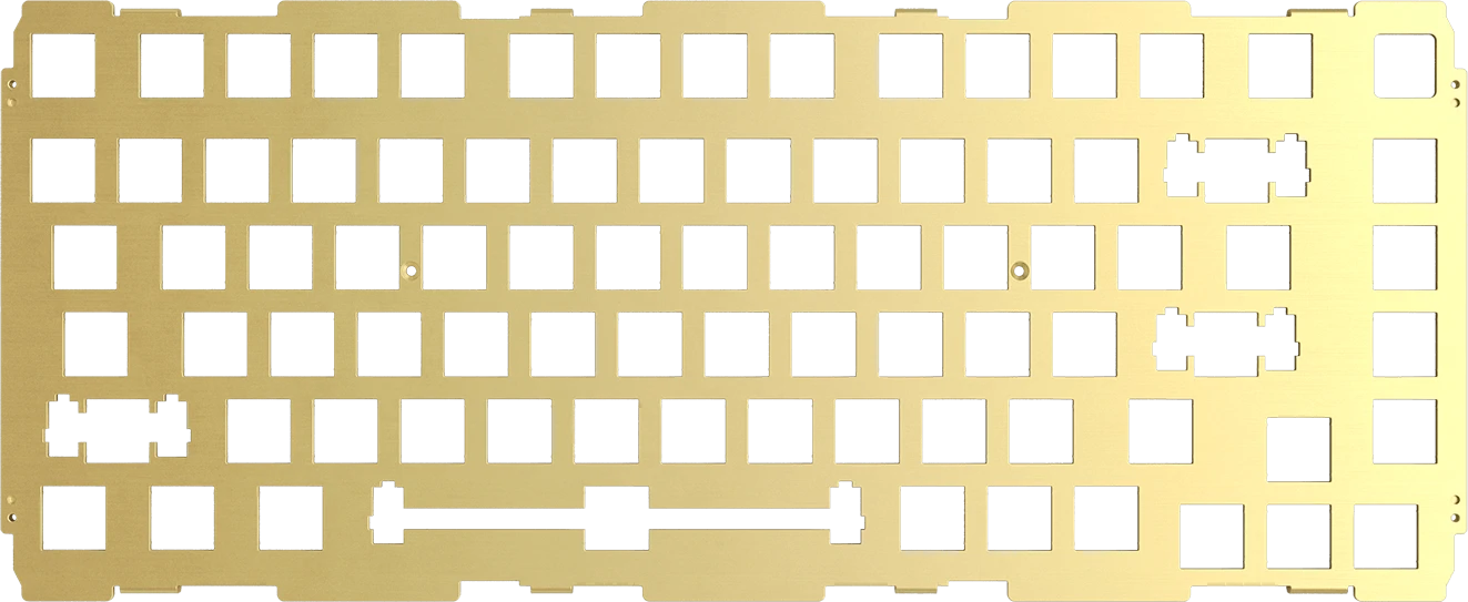 Klaviatūra Glorious GMMK PRO 75% Switch Plate, Brass, ISO INT'L išdėstymas aprašymas - Prekės nuotrauka