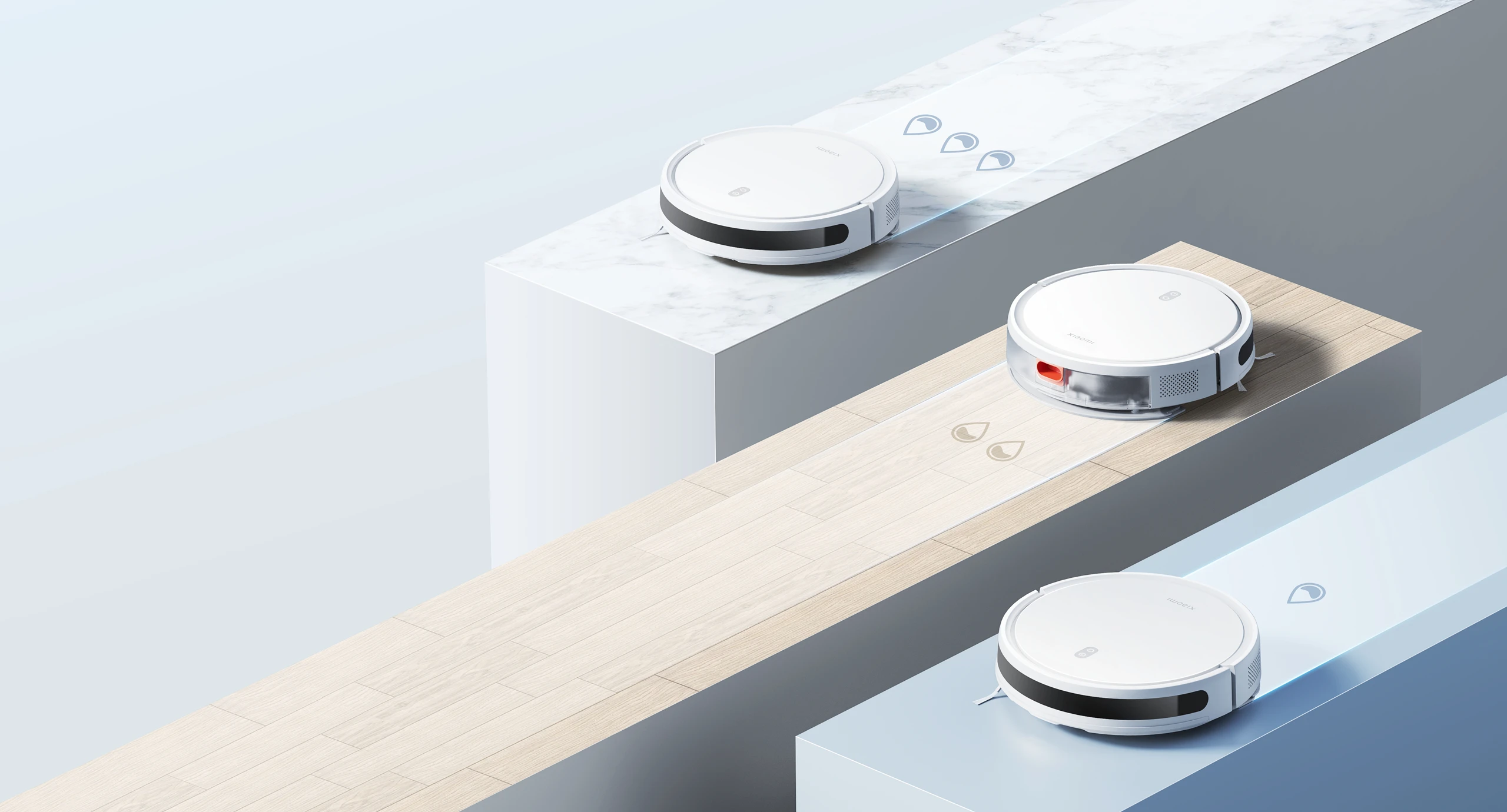 Dulkių siurblys - robotas Xiaomi E10, Baltas aprašymas - Prekės nuotrauka