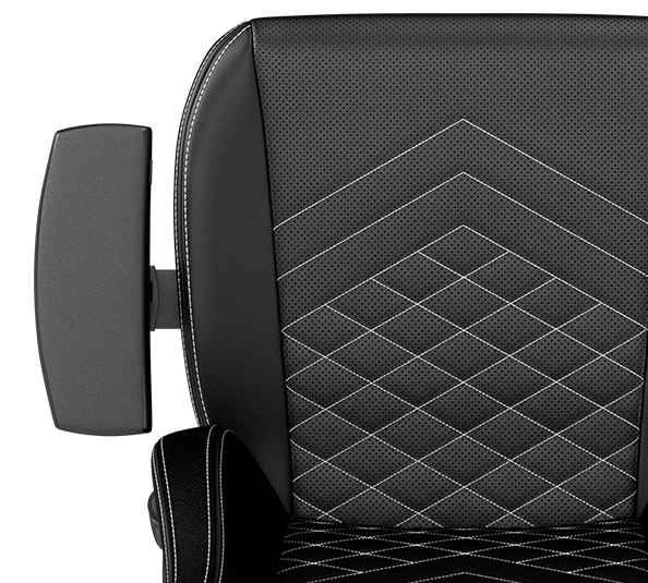 Žaidimų kėdė Noblechairs HERO PU-Leather Gaming Chair, Juoda-balta aprašymas - Prekės nuotrauka