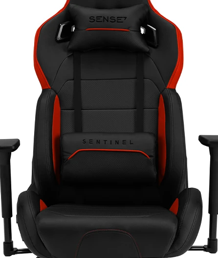 Žaidimų kėdė Sense7 Sentinel Gaming Chair, Juoda-raudona aprašymas - Prekės nuotrauka