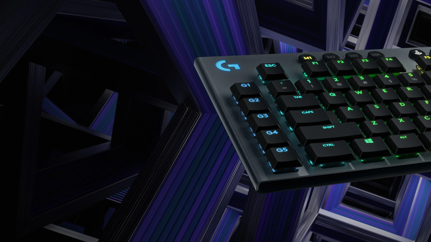 Logitech G915 Belaidė Mechaninė žaidimų klaviatūra, RGB, Lightspeed, Tactile, DE išdėstymas aprašymas - Prekės nuotrauka