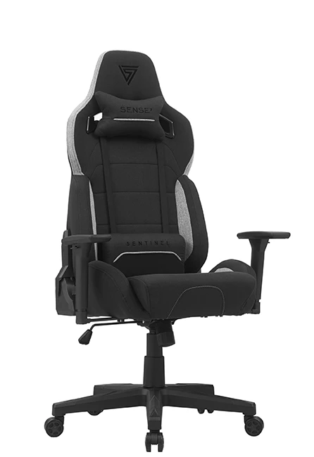 Žaidimų kėdė Sense7 Sentinel fabric  Gaming Chair, Juoda-pilka aprašymas - Prekės nuotrauka