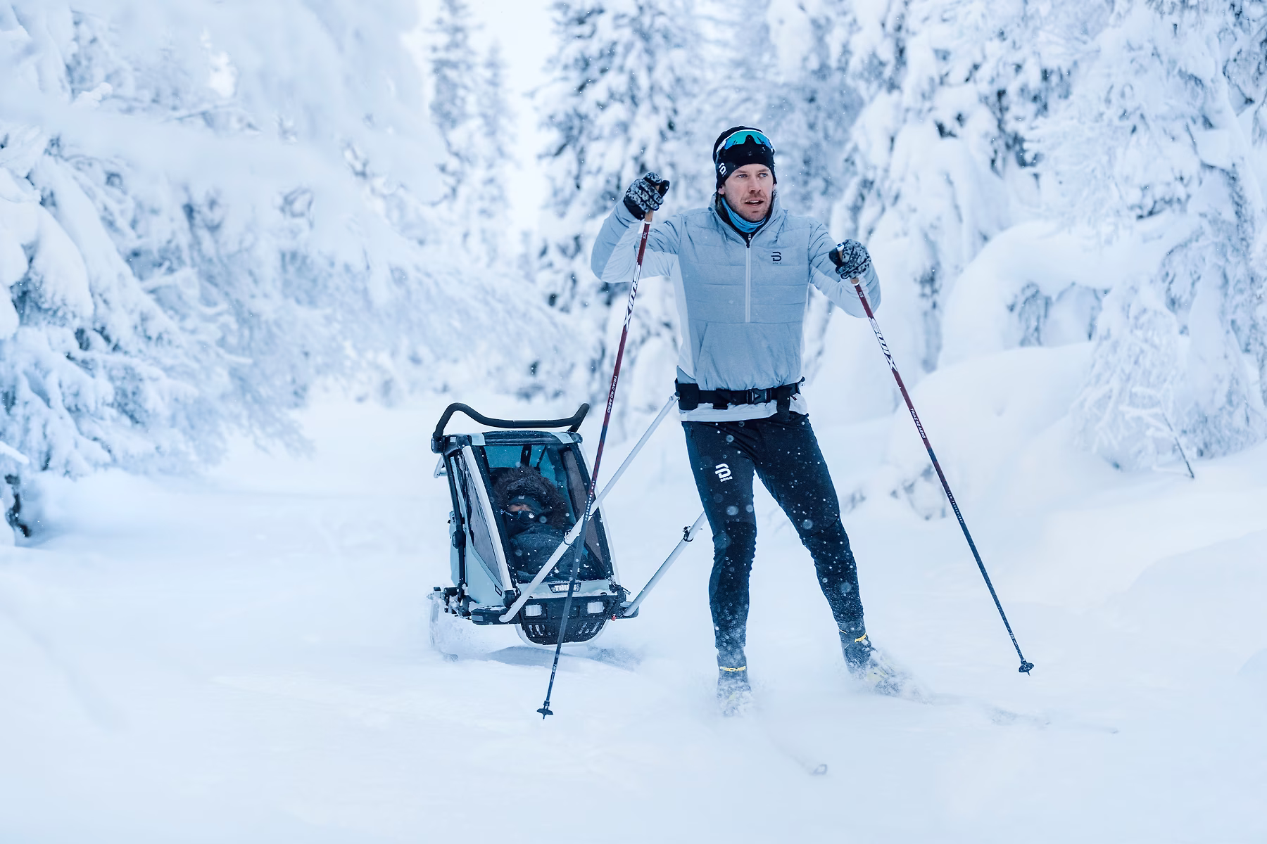 Thule Chariot – slidinėjimo rinkinys | pilkos spalvos aprašymas - Prekės nuotrauka
