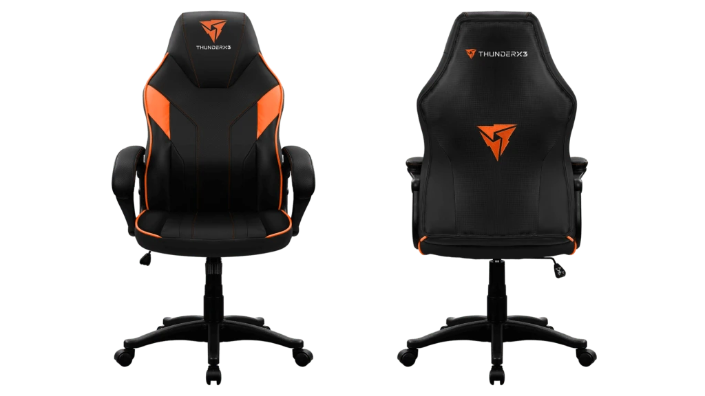 ThunderX3 Žaidimų kėdė Thunder X3 EC1 Gaming Chair, Juoda-oranžinė aprašymas - Prekės nuotrauka