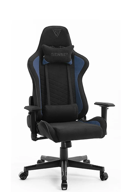 Žaidimų kėdė Sense7 Spellcaster fabric Gaming Chair, Juoda-mėlyna aprašymas - Prekės nuotrauka
