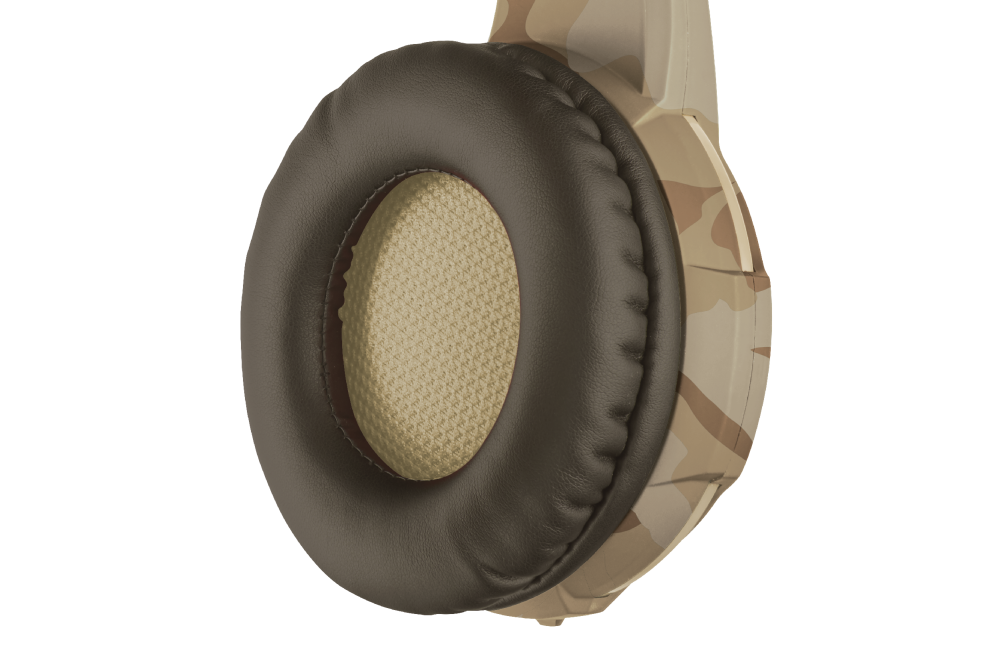 Žaidimų ausinės Trust GXT 310D Radius, Desert Camo, 22208 aprašymas - Prekės nuotrauka