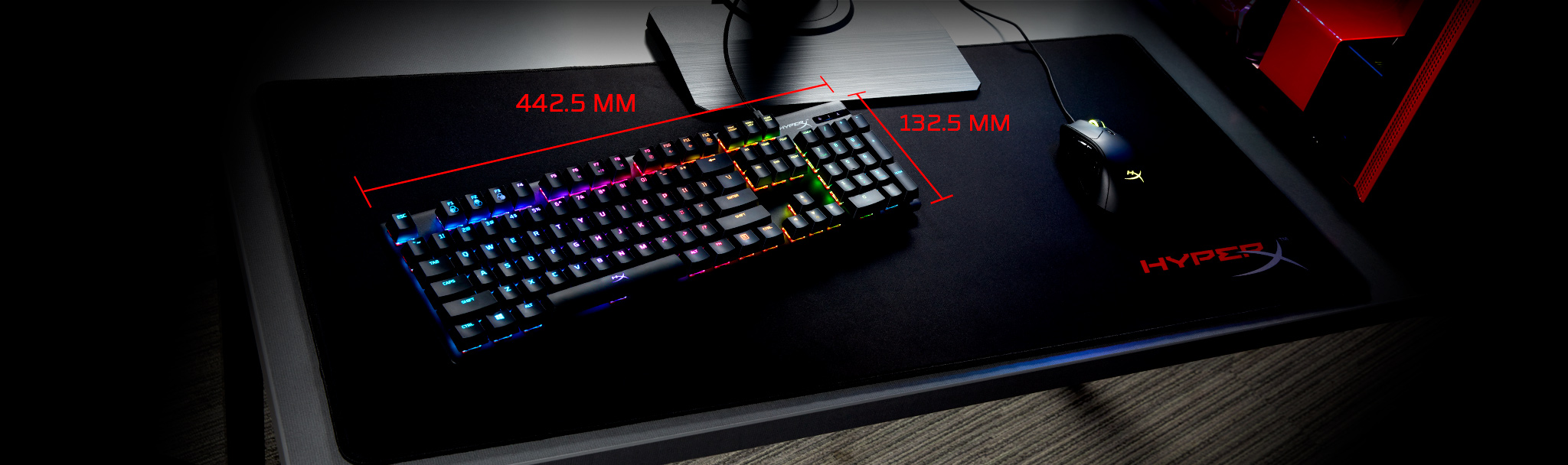 HyperX Alloy Origins Mechaninė žaidimų klaviatūra, US išdėstymas, HyperX Red - Linear aprašymas - Prekės nuotrauka