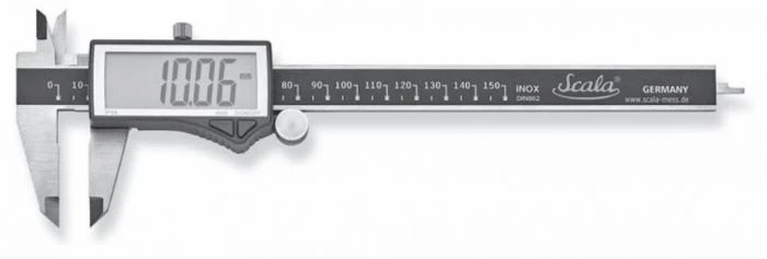 Scala Skaitmeninis slankmatis dideli skaitmenys 150x40mm 0,01mm aprašymas - Prekės nuotrauka