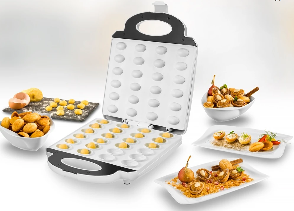 Vaflinė Unold Waffle-Nuts maker 48360 Baltas, 1400 W, Nuts, Vaflių skaičius 24, Ceramic coating aprašymas - Prekės nuotrauka