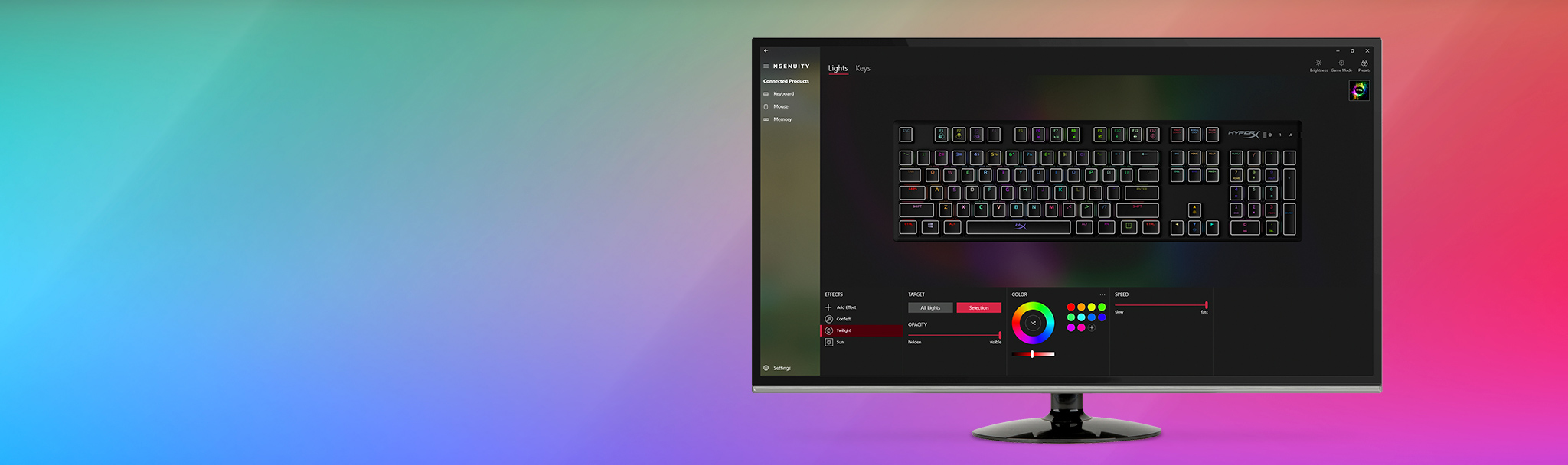 HyperX Alloy Origins Mechaninė žaidimų klaviatūra, US išdėstymas, HyperX Red - Linear aprašymas - Prekės nuotrauka
