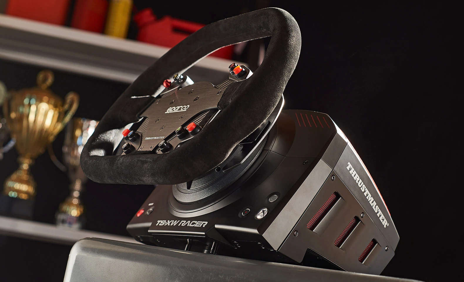 Žaidimų vairas Thrustmaster Steering Wheel TS-XW Racer, Juodos spalvos aprašymas - Prekės nuotrauka