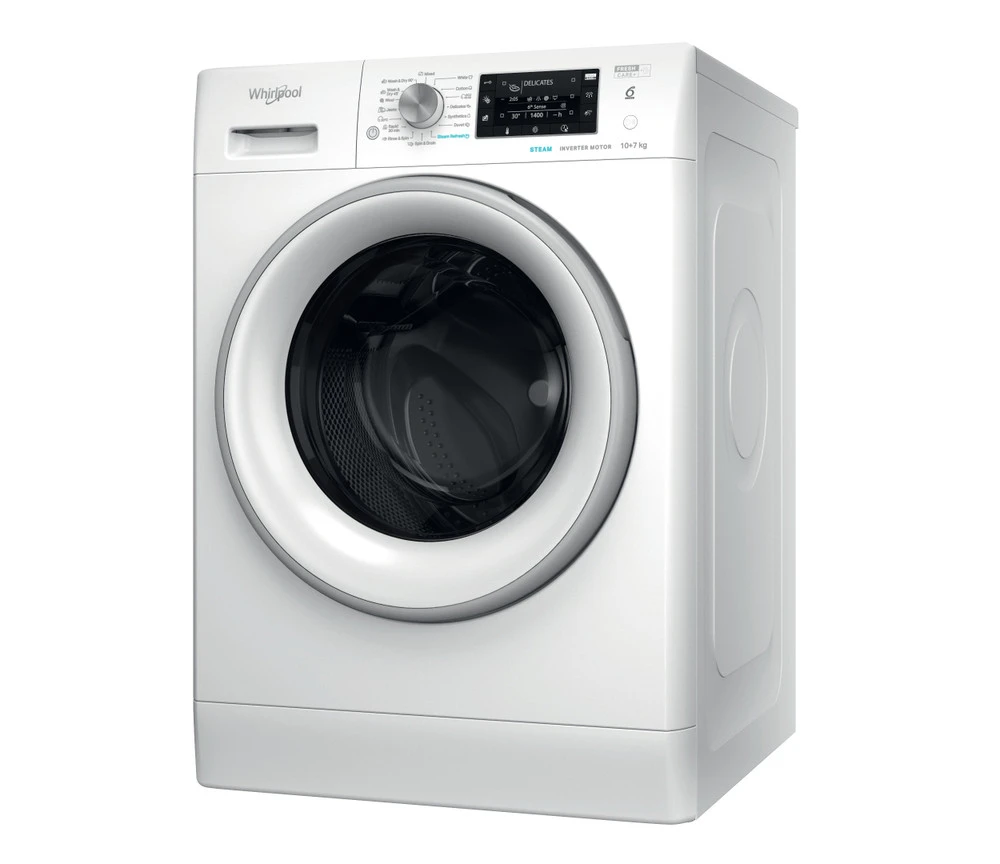 Skalbimo mašina Whirlpool laisvai pastatoma skalbyklė-džiovyklė: 10,0kg - FFWDD 1076258 SV EE aprašymas - Prekės nuotrauka