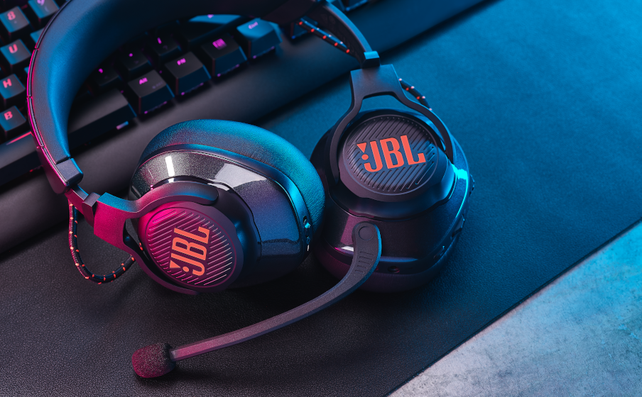 JBL Quantum 610 belaidės žaidimų ausinės, Juodos spalvos aprašymas - Prekės nuotrauka