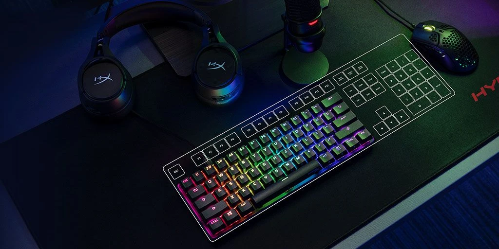 Mechaninė Žaidimų klaviatūra HyperX Alloy Origins 60, HyperX Red - Linear Switch, US išdėstymas aprašymas - Prekės nuotrauka