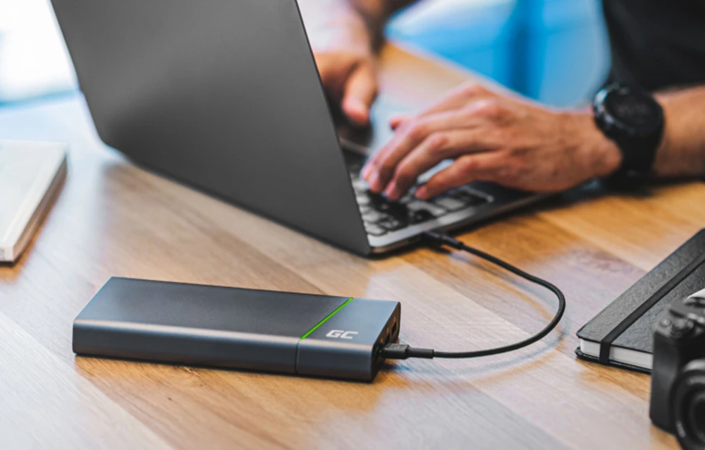 Green Cell Žalias Cell GREENCELL kabelis GC PowerStream USB-C - USB-C 200cm maitinimo tiekimas 60W 480 Mbps Ultra Charge QC 3.0 aprašymas - Prekės nuotrauka Green Cell Žalias Cell GREENCELL kabelis GC PowerStream USB-C - USB-C 200cm maitinimo tiekimas 60W 480 Mbps Ultra Charge QC 3.0 aprašymas - Prekės nuotrauka