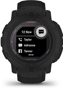 Išmanusis laikrodis Garmin Instinct 2 Solar Tactical Edition, Juodos spalvos aprašymas - Prekės nuotrauka