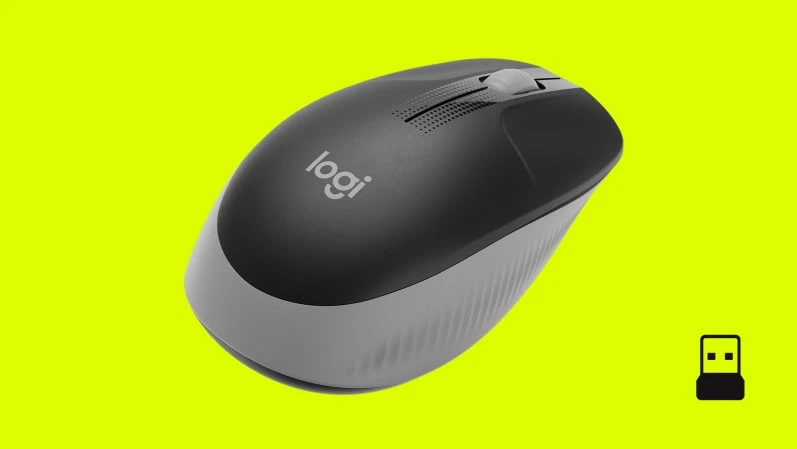 Belaidė pelė Logitech M190, raudonos spalvos aprašymas - Prekės nuotrauka