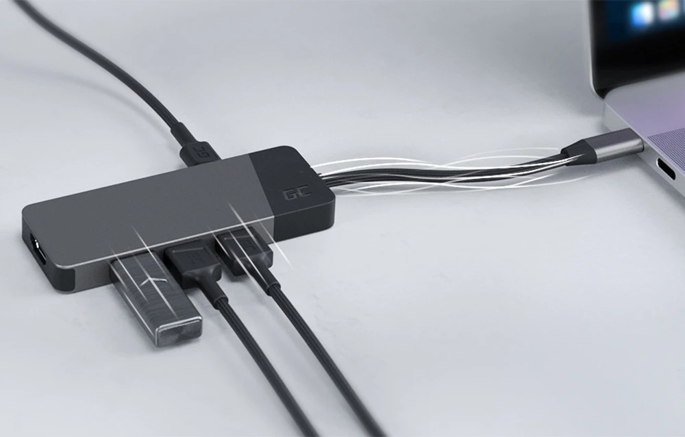 Lenovo Žalias Cell Žalias CELL HUB USB-C GC Connect 3xUSB 3.1 HDMI 4K 60Hz PD 85W aprašymas - Prekės nuotrauka