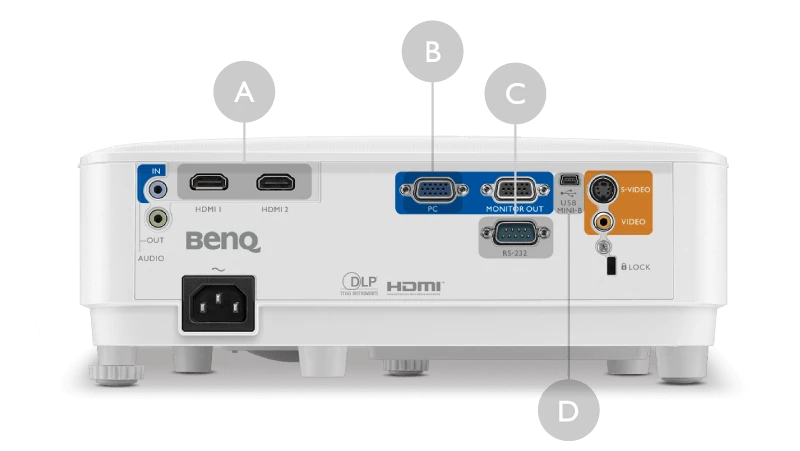 BENQ MW550 3600ANSI WXGA 1.55-1.7 DLP aprašymas - Prekės nuotrauka
