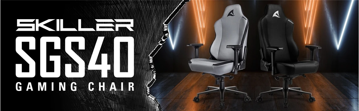 Žaidimų kėdė Sharkoon SGS40 Skiller Gaming Chair, Juoda aprašymas - Prekės nuotrauka