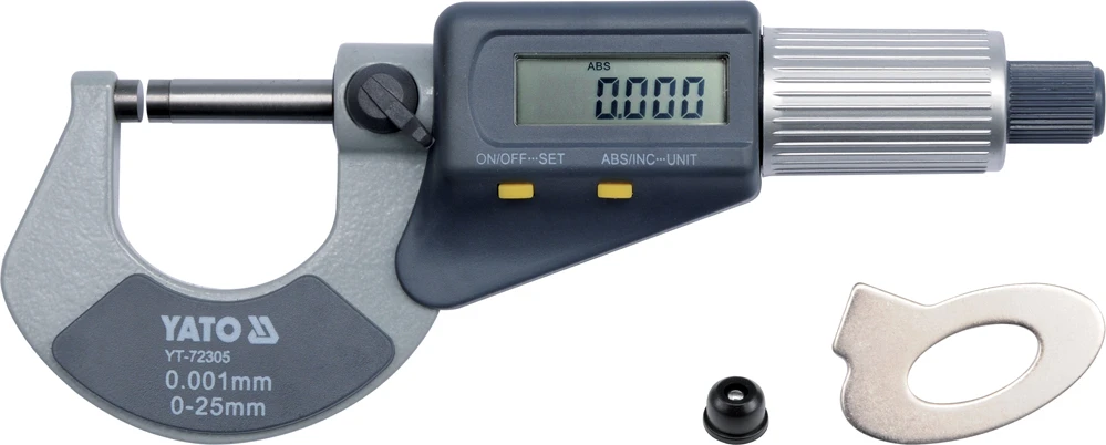 Mikrometras su skaitmeniniu ekranu Yato YT-72305 - 0-25mm aprašymas - Prekės nuotrauka Mikrometras su skaitmeniniu ekranu Yato YT-72305 - 0-25mm aprašymas - Prekės nuotrauka