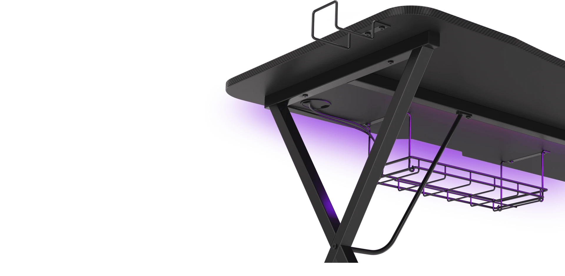 Žaidimų stalas Genesis Holm 200 RGB Gaming Desk, su pašvietimu aprašymas - Prekės nuotrauka