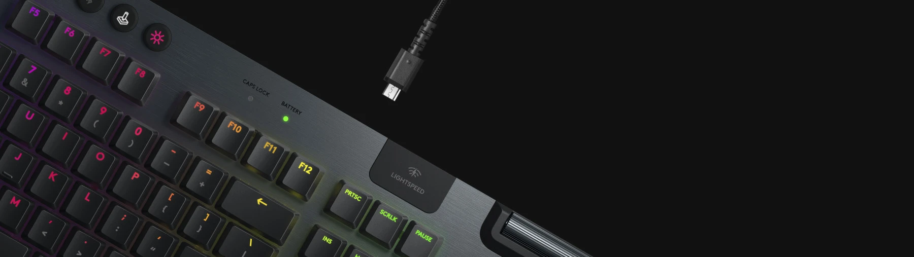 Logitech G915 Belaidė Mechaninė žaidimų klaviatūra, RGB, Lightspeed, Tactile, DE išdėstymas aprašymas - Prekės nuotrauka
