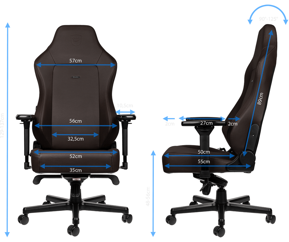 Žaidimų kėdė Noblechairs HERO Java Edition Vinyl / PU hybrid leather Gaming Chair aprašymas - Prekės nuotrauka