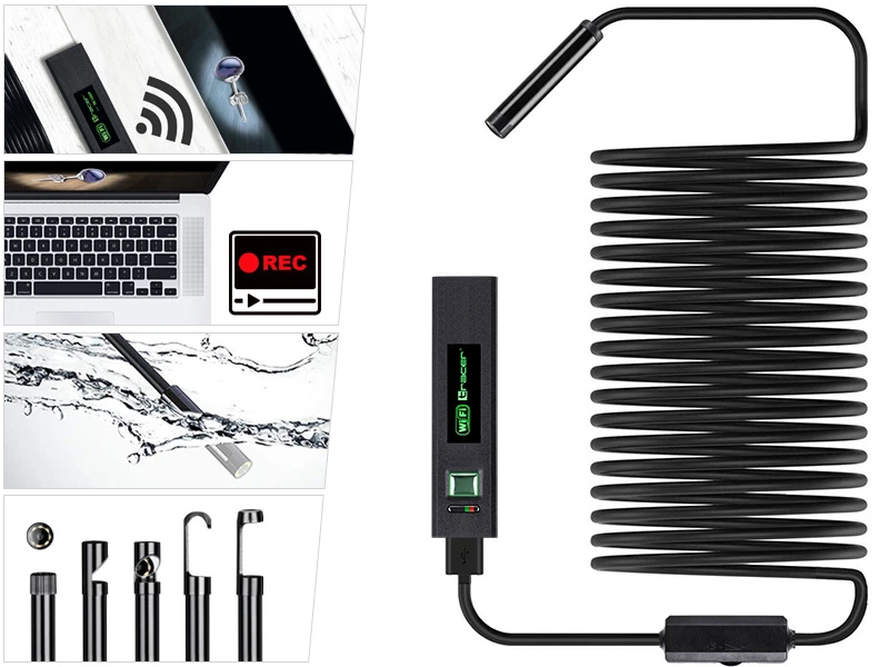 Endoskopinė kamera Tracer HardWire 5M 8MM, Juodos spalvos aprašymas - Prekės nuotrauka