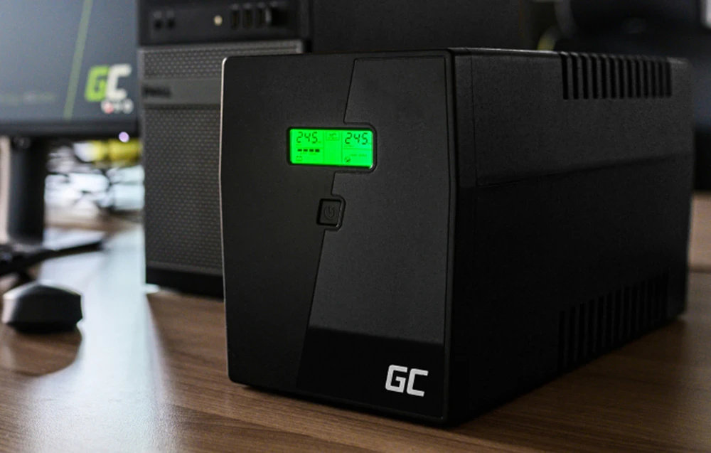 Green Cell Žalias Cell GREENCELL UPS Power Proof 2000VA 1200W aprašymas - Prekės nuotrauka Green Cell Žalias Cell GREENCELL UPS Power Proof 2000VA 1200W aprašymas - Prekės nuotrauka