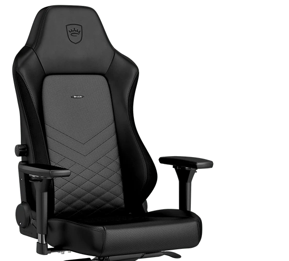 Žaidimų kėdė Noblechairs HERO PU-Leather Gaming Chair, Juoda aprašymas - Prekės nuotrauka