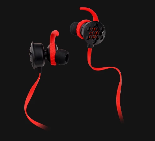 Į ausis įkišamos ausinės žaidimams Thermaltake Tt eSPORTS ISURUS PRO, Juoda-raudona aprašymas - Prekės nuotrauka