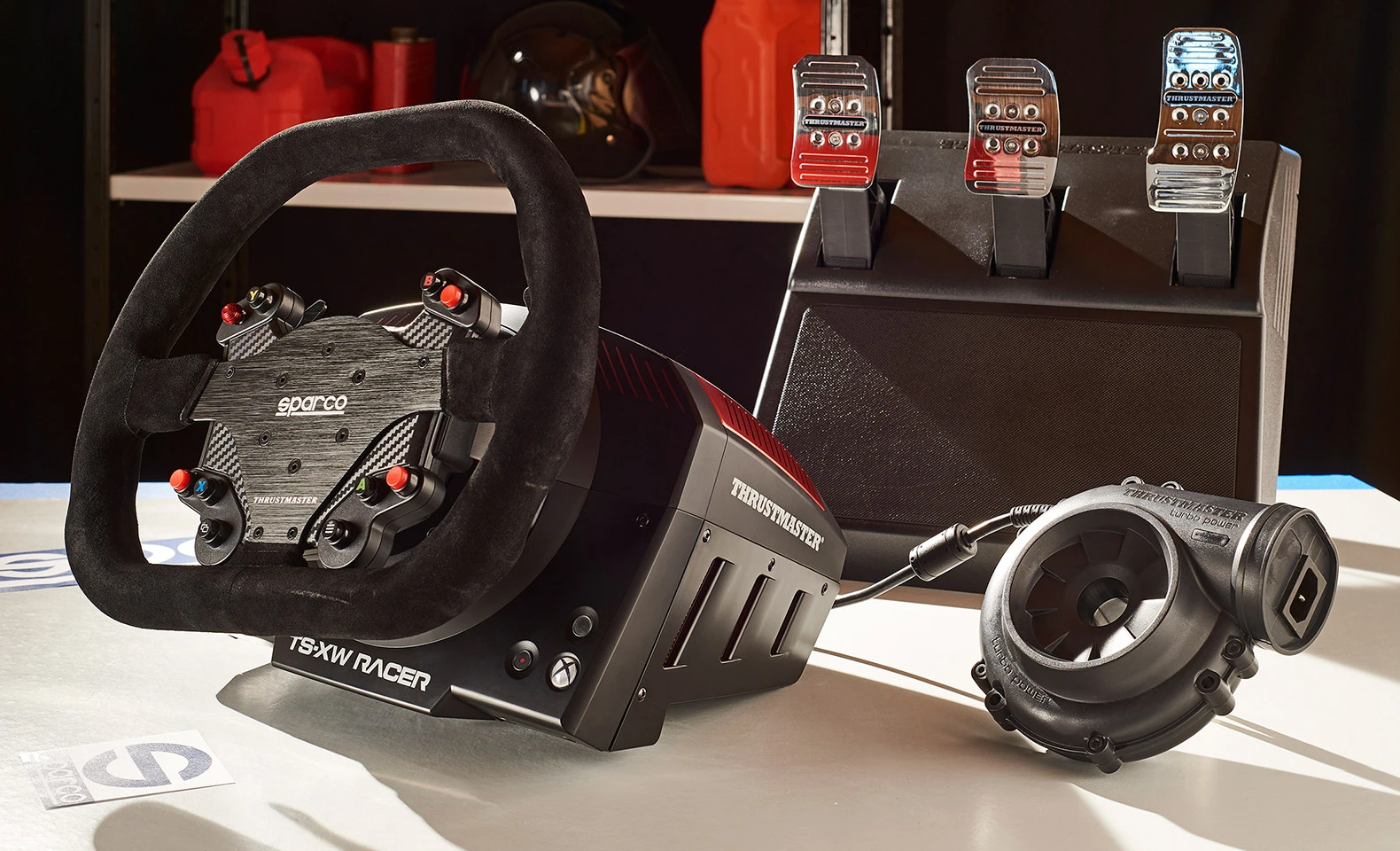 Žaidimų vairas Thrustmaster Steering Wheel TS-XW Racer, Juodos spalvos aprašymas - Prekės nuotrauka