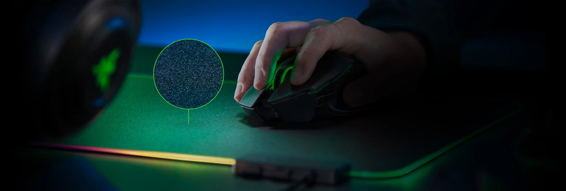 Pelės kilimėlis žaidimams Razer Firefly V2, Chroma, Juodas aprašymas - Prekės nuotrauka