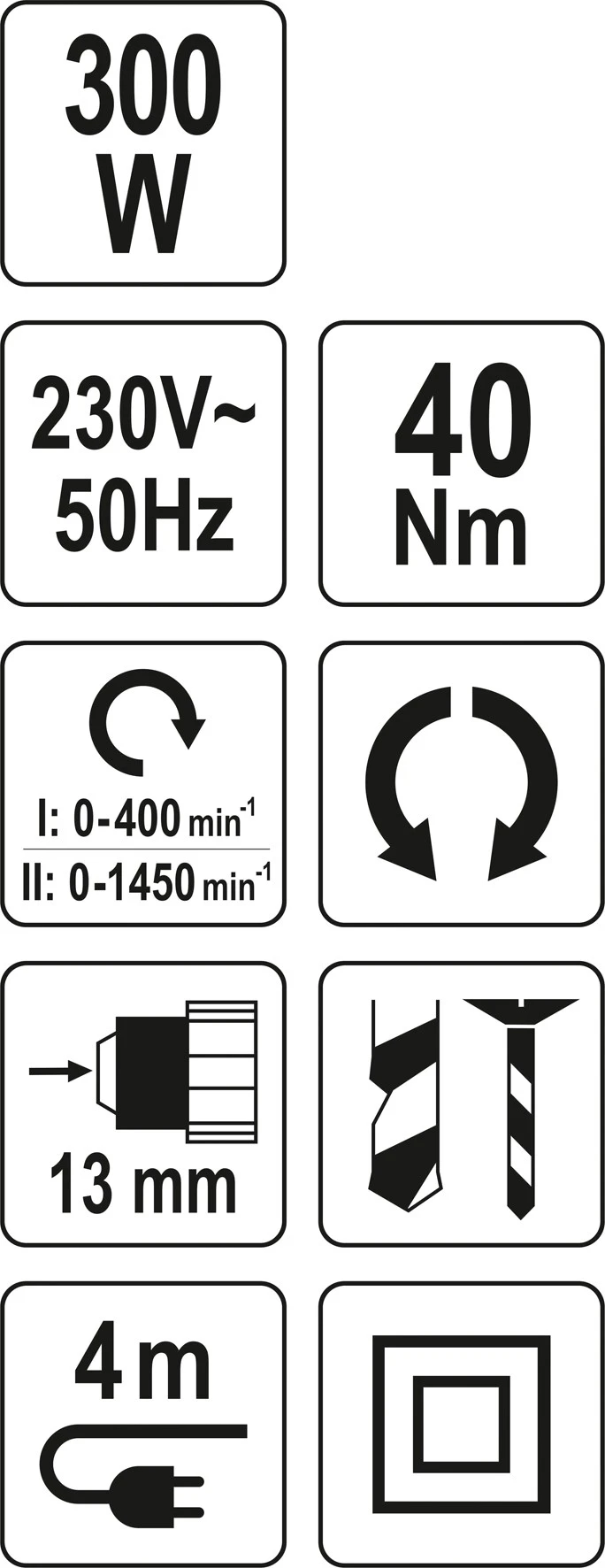 YATO YT-82060 elektrinis suktuvas - gręžtuvas 13mm 40Nm aprašymas - Prekės nuotrauka