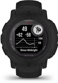 Išmanusis laikrodis Garmin Instinct 2 Solar Tactical Edition, Juodos spalvos aprašymas - Prekės nuotrauka