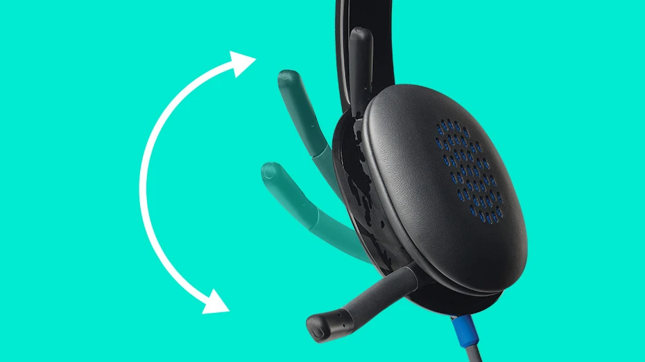 Universalios Ausinės Logitech H540 su USB jungtimi ir triukšmą slopinančiu mikrofonu aprašymas - Prekės nuotrauka