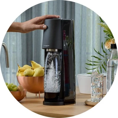 Gazuotų gėrimų gaminimo aparatas SodaStream Terra, juodas aprašymas - Prekės nuotrauka