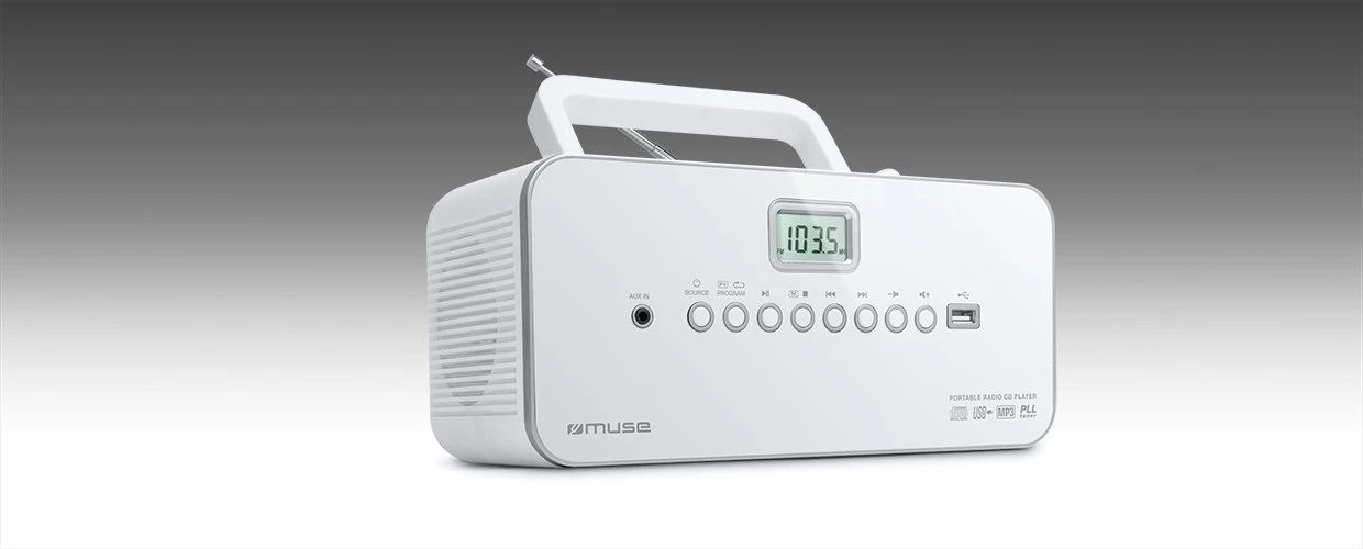 Radijo ir CD grotuvas Muse M-28 RDW Baltas, USB aprašymas - Prekės nuotrauka