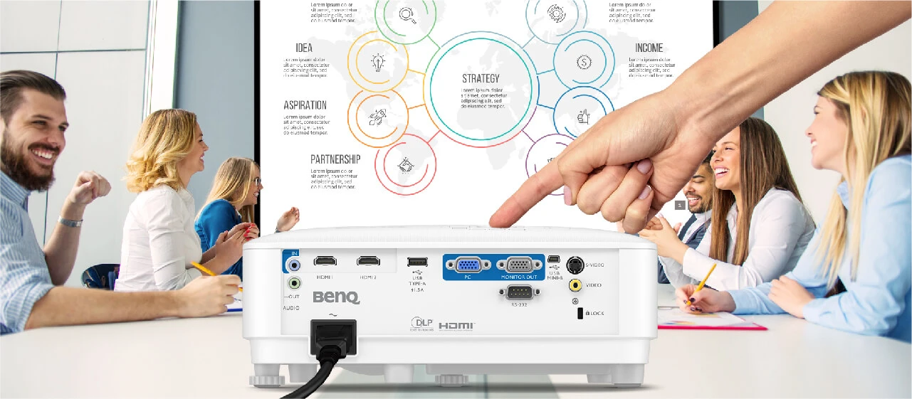Projektorius Benq | MS560 | SVGA (800x600) | 4000 ANSI liumenų | Balta | Lempos garantija 12 mėn. aprašymas - Prekės nuotrauka