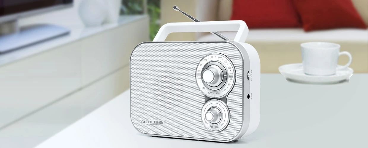Muse M-051 RW Nešiojamasis radijas, Baltas aprašymas - Prekės nuotrauka