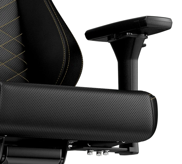 Žaidimų kėdė Noblechairs HERO PU-Leather Gaming Chair, Juoda-auksinė aprašymas - Prekės nuotrauka