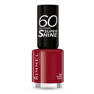 Rimmel London 60 Seconds Super Shine Nagų lakas Moterims 8 ml, 320 Rapid Ruby aprašymas - Prekės nuotrauka