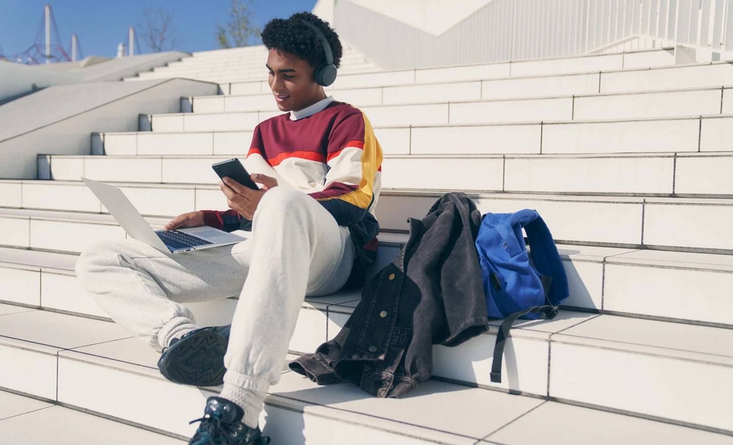 Belaidės Ausinės Sony WH-CH520B, Rusvos spalvos aprašymas - Prekės nuotrauka