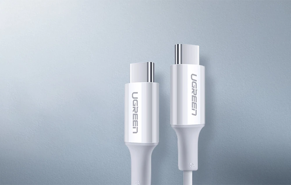 Laidas USB-C kištukas į USB-C kištukas 2.0 UGREEN US300, 2m (baltas) aprašymas - Prekės nuotrauka