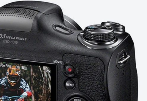 Sony Cyber-shot DSC-H300 Bridge camera, 20.1 MP, Optical zoom 35 x, Digital zoom 2 x, ISO 3200, Ekranas diagonal 7.62 cm, Video recording, Juodas aprašymas - Prekės nuotrauka