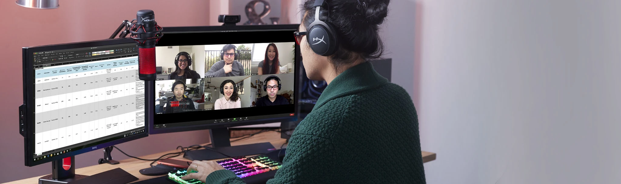HyperX Wrist Rest, klaviatūros riešo atrama aprašymas - Prekės nuotrauka