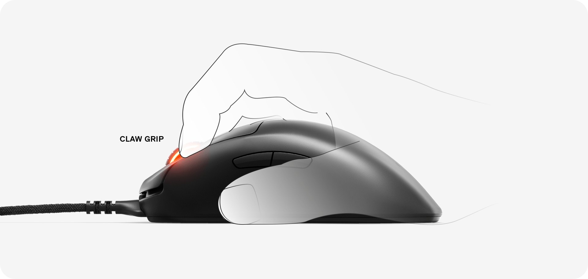 Žaidimų Pelė SteelSeries Prime, Juodos spalvos aprašymas - Prekės nuotrauka