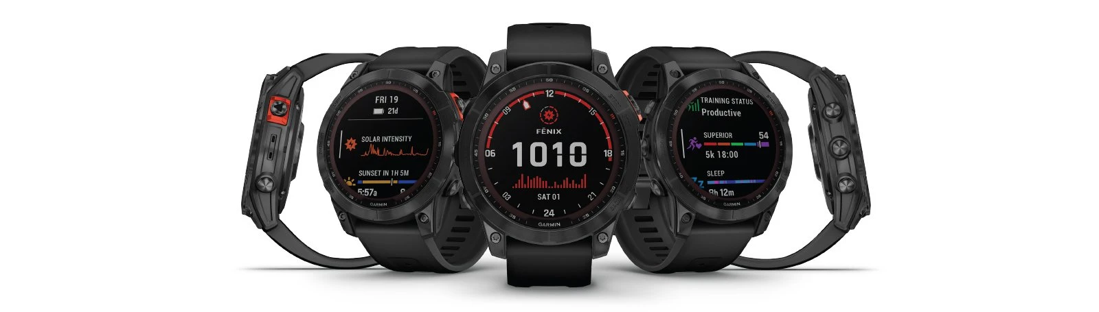 Išmanusis laikrodis Garmin fenix 7 Solar, Pilkos skalūno spalvos, su juodos spalvos silikoniniu dirželiu (Ekspozicinė prekė) aprašymas - Prekės nuotrauka
