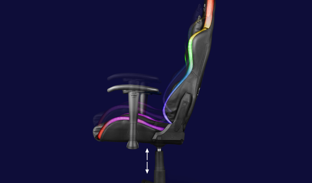 Žaidimų kėdė Trust GXT 716 Rizza RGB LED Illuminated Gaming Chair, Juoda, 23845 aprašymas - Prekės nuotrauka